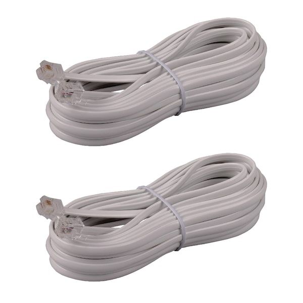 Rca White Phone Cord 25 feet, PK2 843631149362 - main